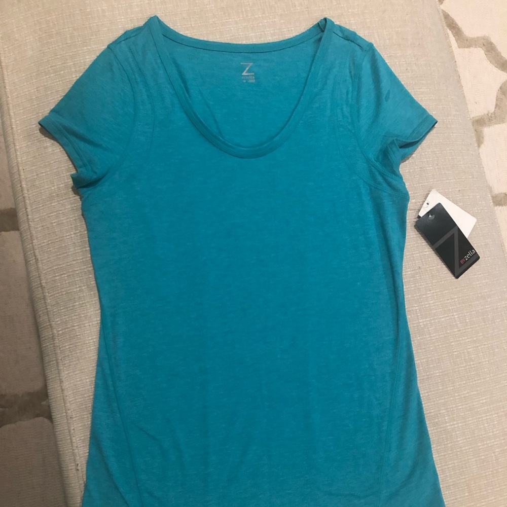 Zella teal workout shirt